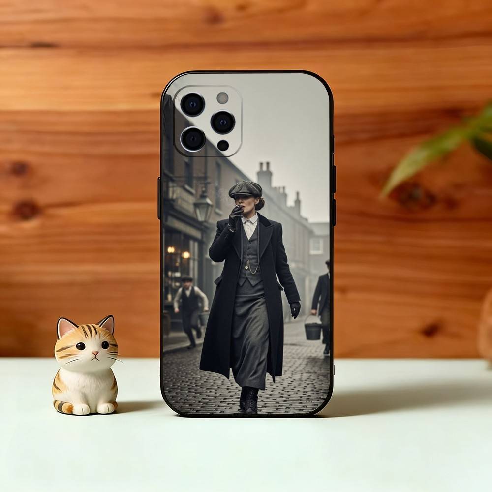 P-B-Polly Gray Phone Case For iPhone 17, 16,15,14,13,12,11 Plus,Pro Max, Others Soft Black Cover
