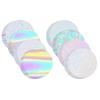ABBP-200 Pcs Badge Protective Film 44Mm (1.77 In), 8 Styles Of Holographic Glitter, Badge Film For 1.25 Inch 32Mm Button