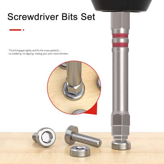 Screwdriver Bits Set with Strong Magnetic Hex Shank Pagoda-Shaped Socket for