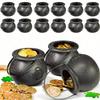 2-24PCS Spooky black Candy Bucket Halloween Mini Black Bucket Props Pot Trick or Treat Halloween Decoration Party Favors