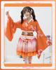 Costume Set Cosplay Yukata Japanese Style Mini Skirt Kimono Japanese Clothes One Piece Lolita Long Sleeve Gothic Lolita Cosplay Mori Girl Lolita Large