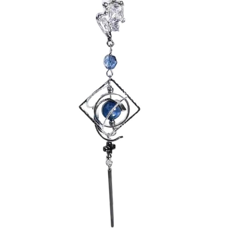[Master of Mysteries] French Retro Gorgeous Fringed Stud Earrings, Court Style Long Exquisite and Versatile High-end Earrings