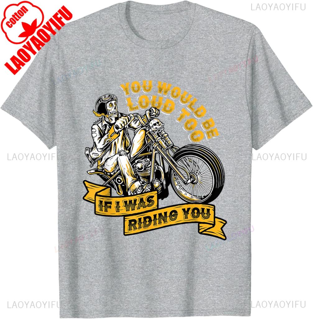 Mens Cotton Tshirt Men Motorcycling Biker TShirt Black Vintage T Shirt Streetwear XS3XL Regular Short Sleeve Street Fashion
