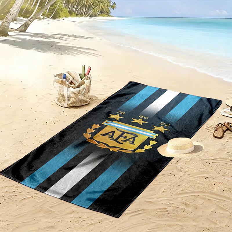 Messi Print Strandtuch, Großes Weiches Schnelltrocknendes Handtuch für Strand Camping Schwimmen