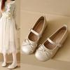 2025 nové jemné a sladké nízké Mary Jane boty francouzská mašle jednořemínková přezka balerínky dámské