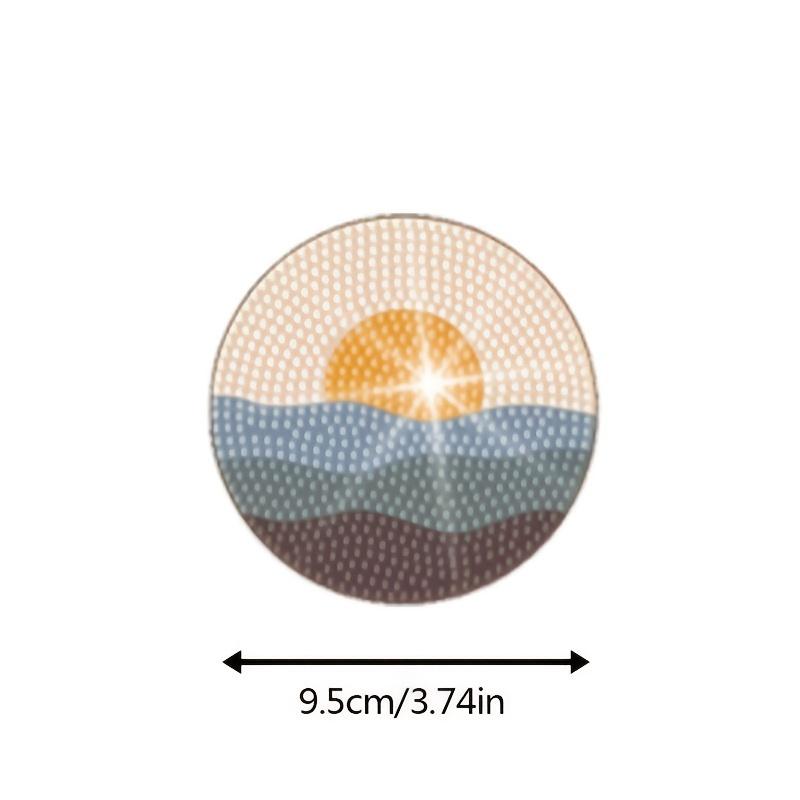 1 Set Christmas/Valentine's Day Diamond Painting Gift - DIY Full Diamond Acrylic Round Coaster Placemat