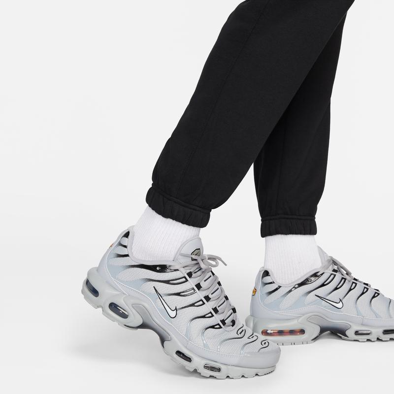 Nike Fleece-Lined Knit Joggers With Elastic Drawstring Waist Men Bottoms Black DM1243-010