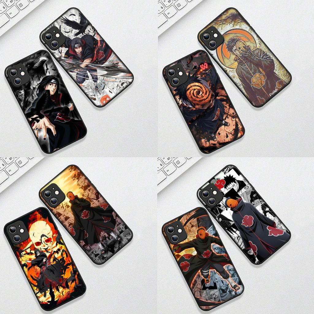 Akatsuki Obito Uchiha Tobi Narutos Itachi Telefono dėklas Apple iPhone 17 16 14 15 Pro Max Plus 15+ 16E XR ProMax Air 16+