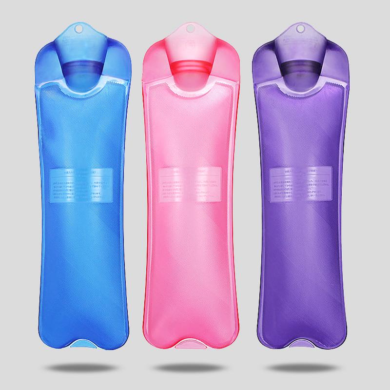 Große Heißwasserflasche für Bauch, Nacken und Rücken – Langes Streifendesign für die Wärmetherapie