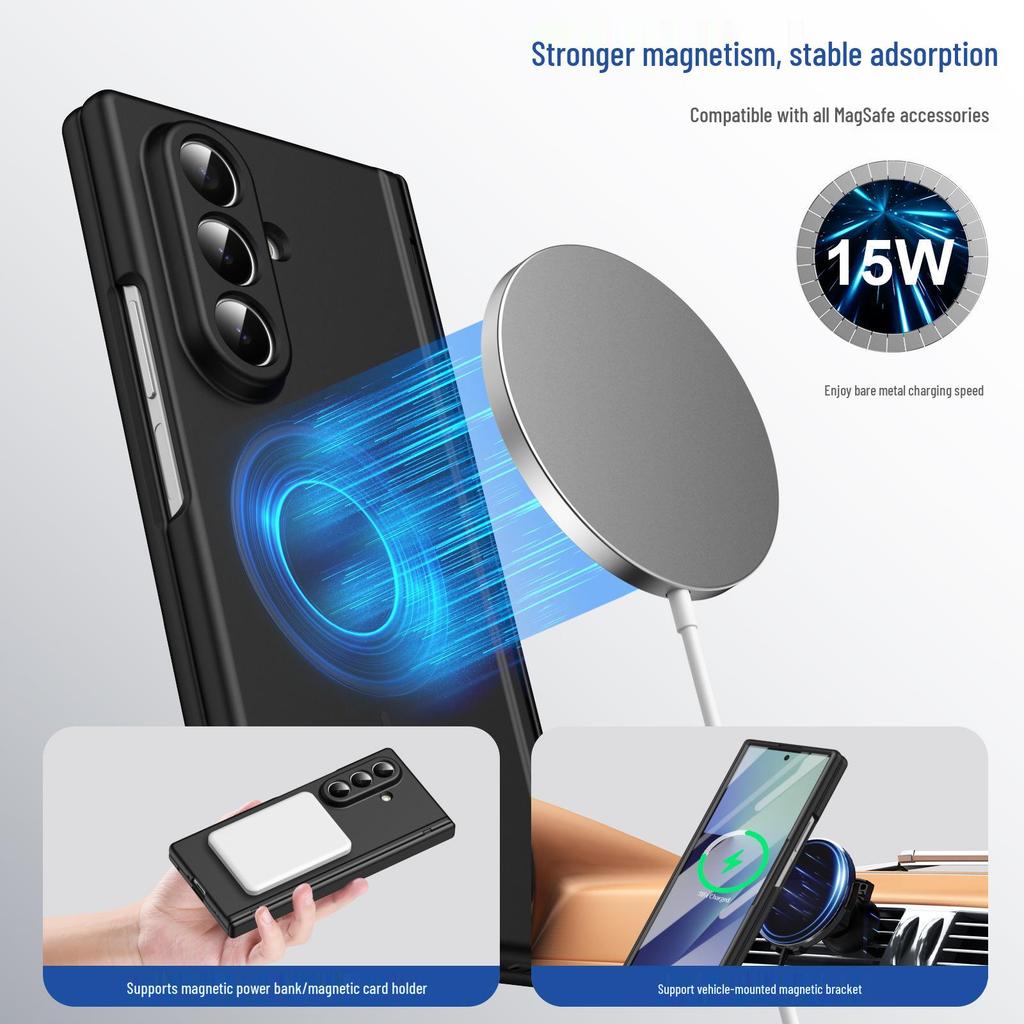 Samsung Z Fold7 Magnetic Wireless Charging Case with Hinge Protection