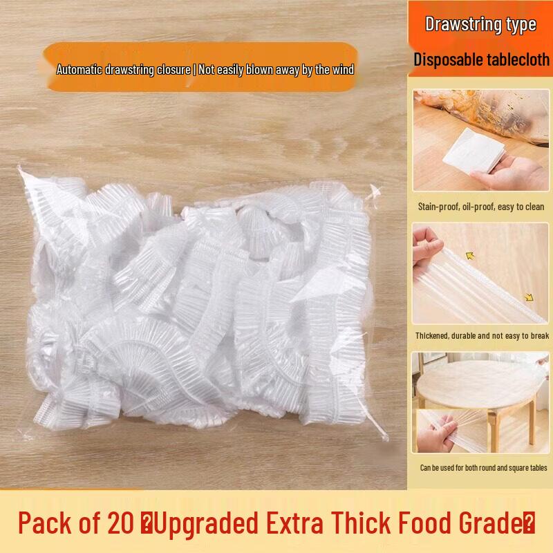 Disposable Tablecloth with Elastic Drawstring
