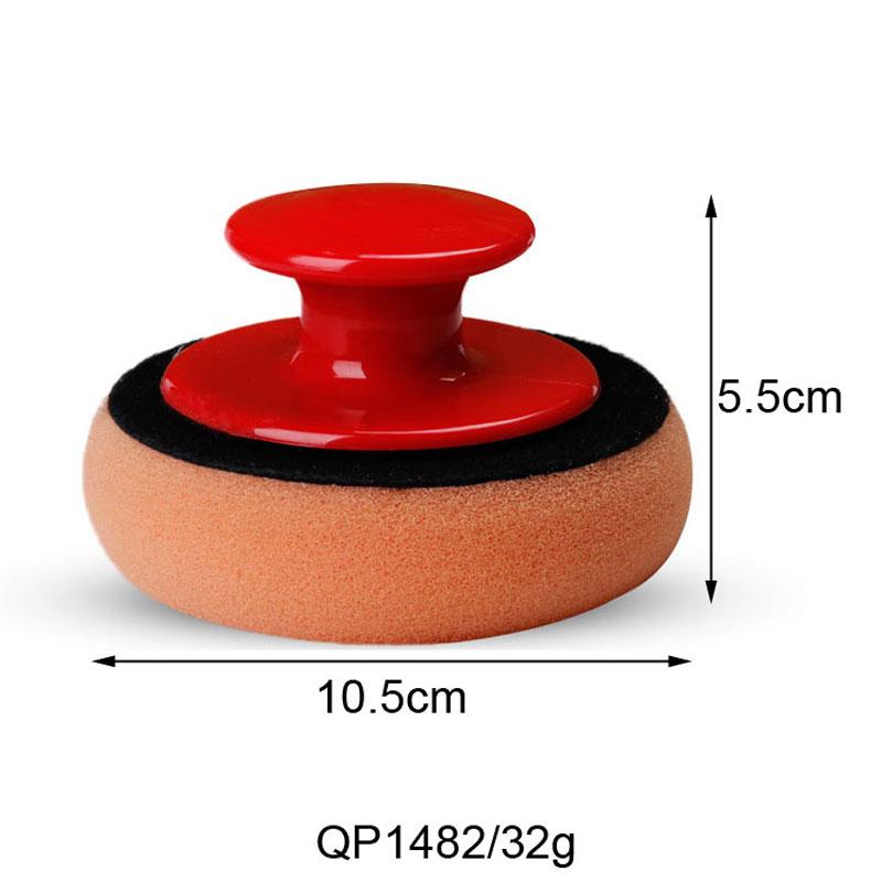 1 Pcs Microfiber Applicator Pads Car Wax Wash Polish Pad Sponge Cleaning Foam Kit Terry Cloth Gripper Handle Car-Styling