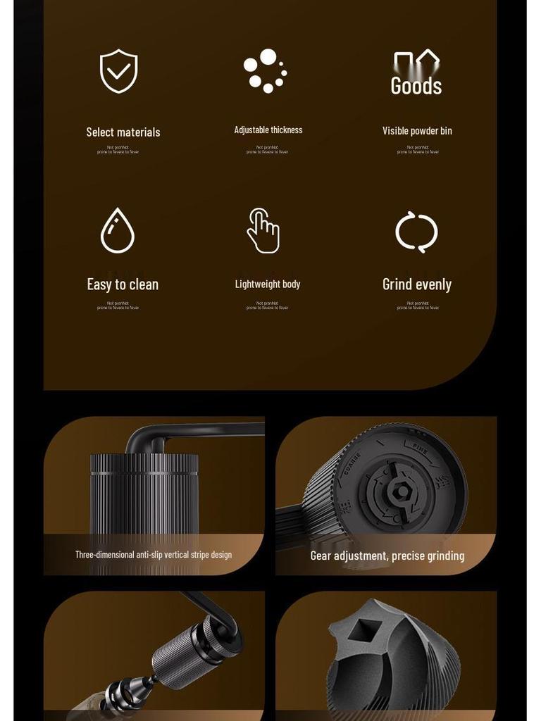 Mini Manual Hand Crank Coffee Grinder - Portable, Adjustable Coarseness, for Home & Outdoor Use