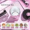 COOKER KING 600ml Insulated Cup with Tea Strainer Straw Thermos Cup Stainless Steel Vacuum Flask Girls Students Hot & Cold Flask