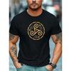 Men'S Swirl Pattern Summer Casual Crew Neck Short T-Shirt