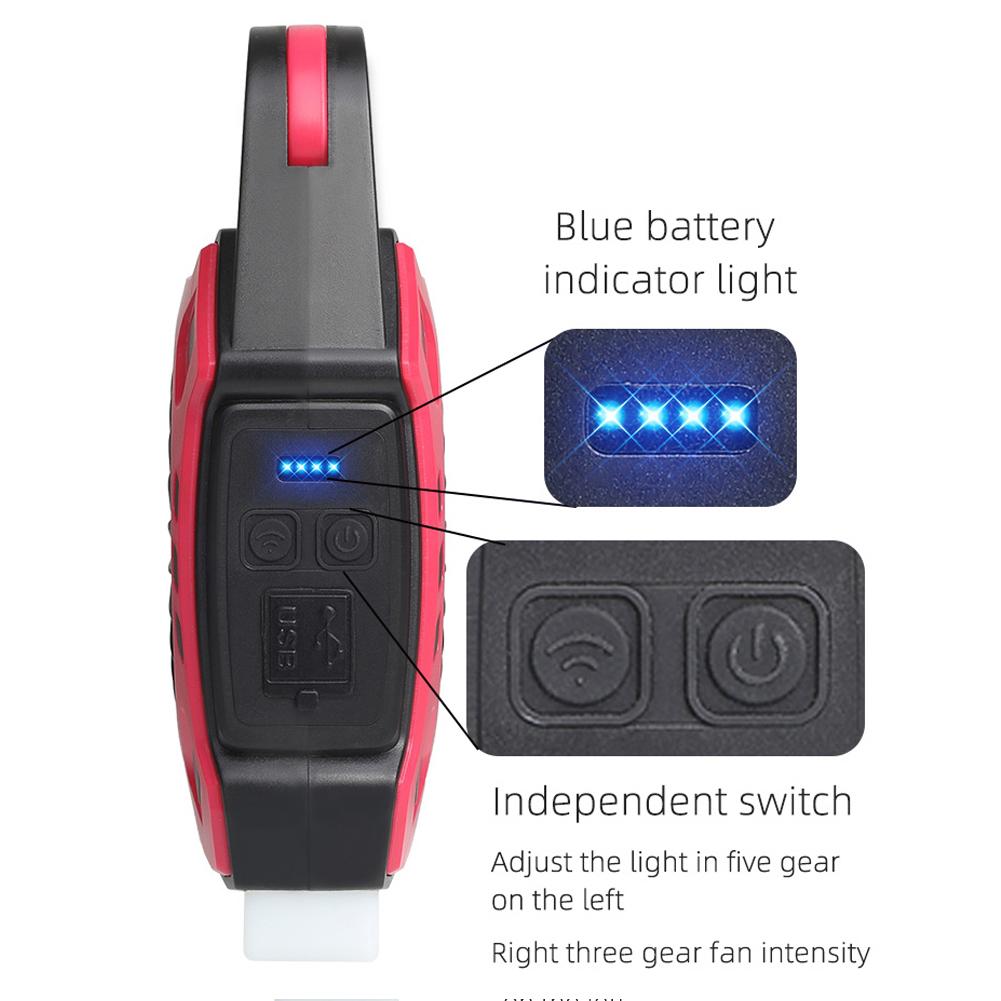 Ventilator de camping multifuncțional Lumină portabilă în aer liber Reîncărcare rapidă Lumină manuală Ventilator electric pentru