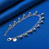 925 Sterling Silver 8-inch Exquisite Round Bead Bracelet, Fashionable Women's Wedding Party Jewelry Accessy Birthday Party Gifts