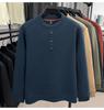 Winter Plus Velvet Men's Long Sleeve Round Neck Solid Color Casual Hoodie