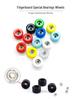 Multi-Color Fingerboard Wheels with Bearings - 4-Pack Professional Upgrade