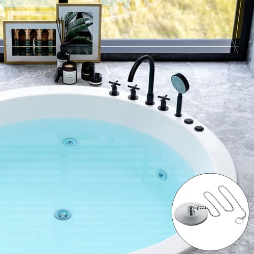 Samcos Bath Stopper Chain, 304 Stainless Steel, for Rubber Stoppers, 74cm Long, 4.5mm Ball Diameter, Repair Parts for Unit Baths, Kitchens, Bathrooms,