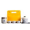 Travel Tea Set, Twisted Lotus Set, Outdoor Kung Fu Tea Set, Chinese Express Cup, Holiday Business Gift Commemoration