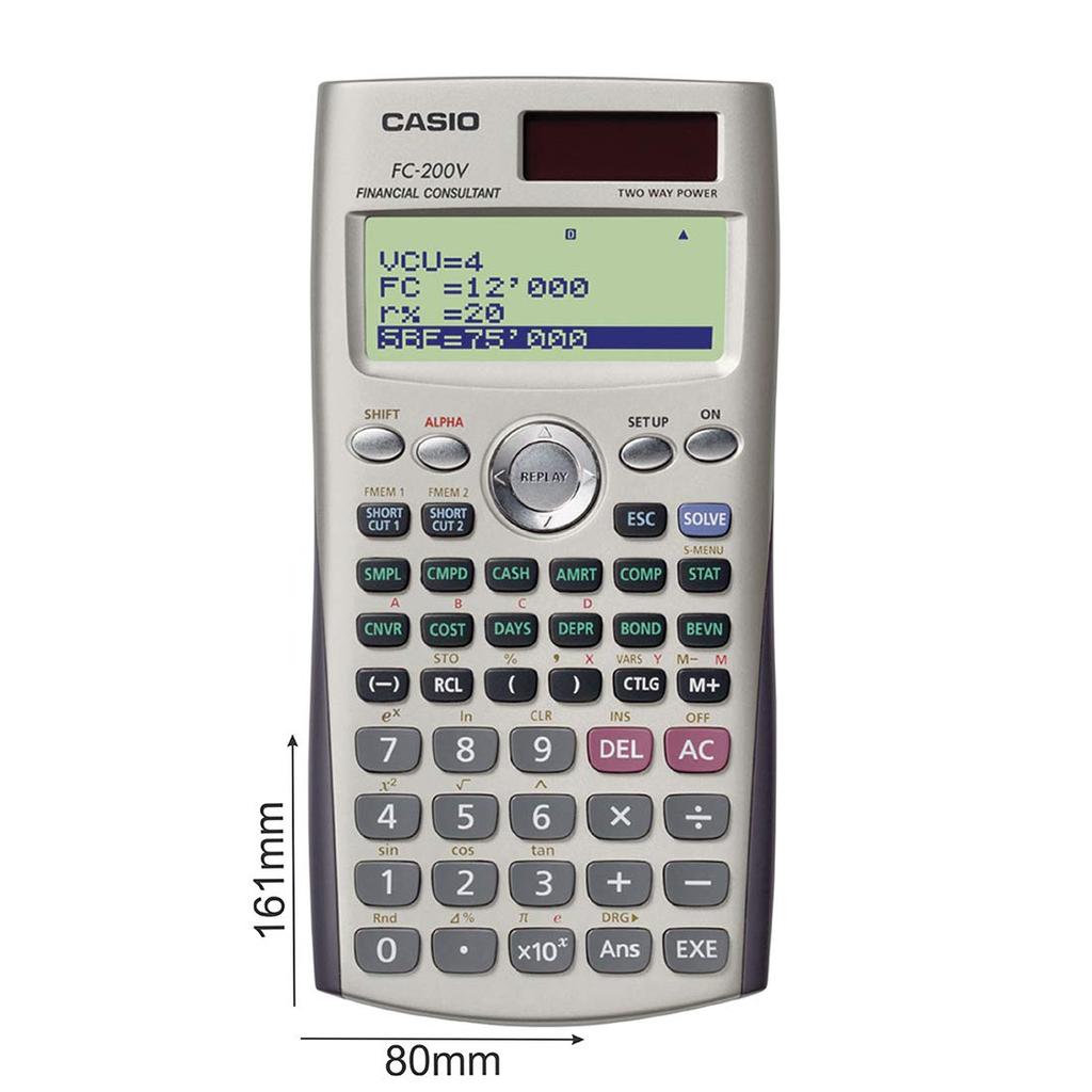 Casio Financial Professional 10 with Hard Calculator, Grade, Digits, Case, FC-200V