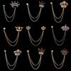 Korean Luxury Rhinestone Crown Brooch Pin Men's Brooches Jewelry Garment Accessories for Men Jewelry Accessories
