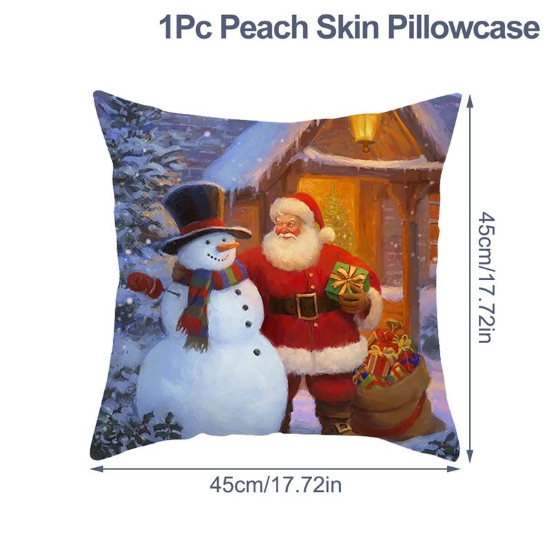 Christmas Cushion Cover Xmas Decorations For Home  Merry Christmas Ornament Pillowcase Natal Navidad New   Gifts