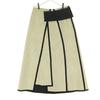 Beauty Products Made In Japan Two-tone Color Long Length Piping Skirt Women Used