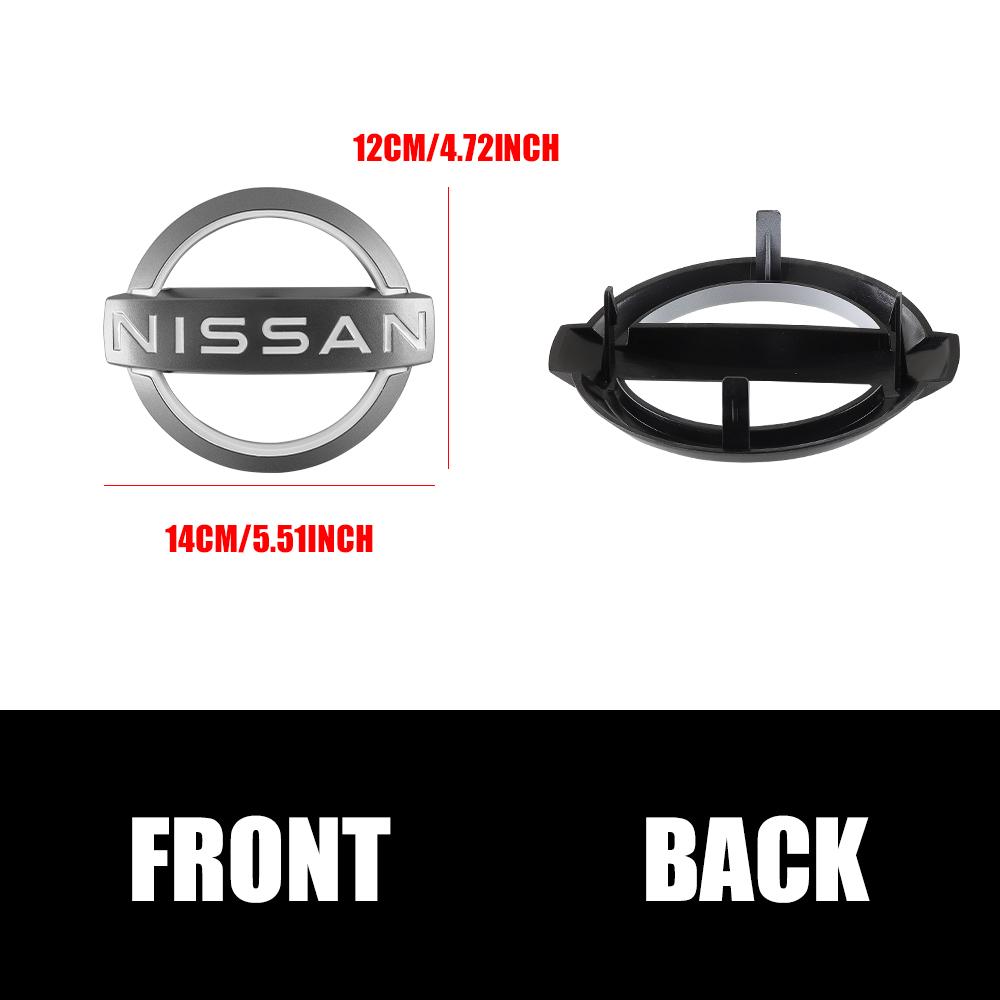 3D ABS Car Front Emblem Rear Trunk Badge Steering Wheel Sticker For Nissan Qashqai Tiida Kicks Versa Leaf Sentra X-trail Altima