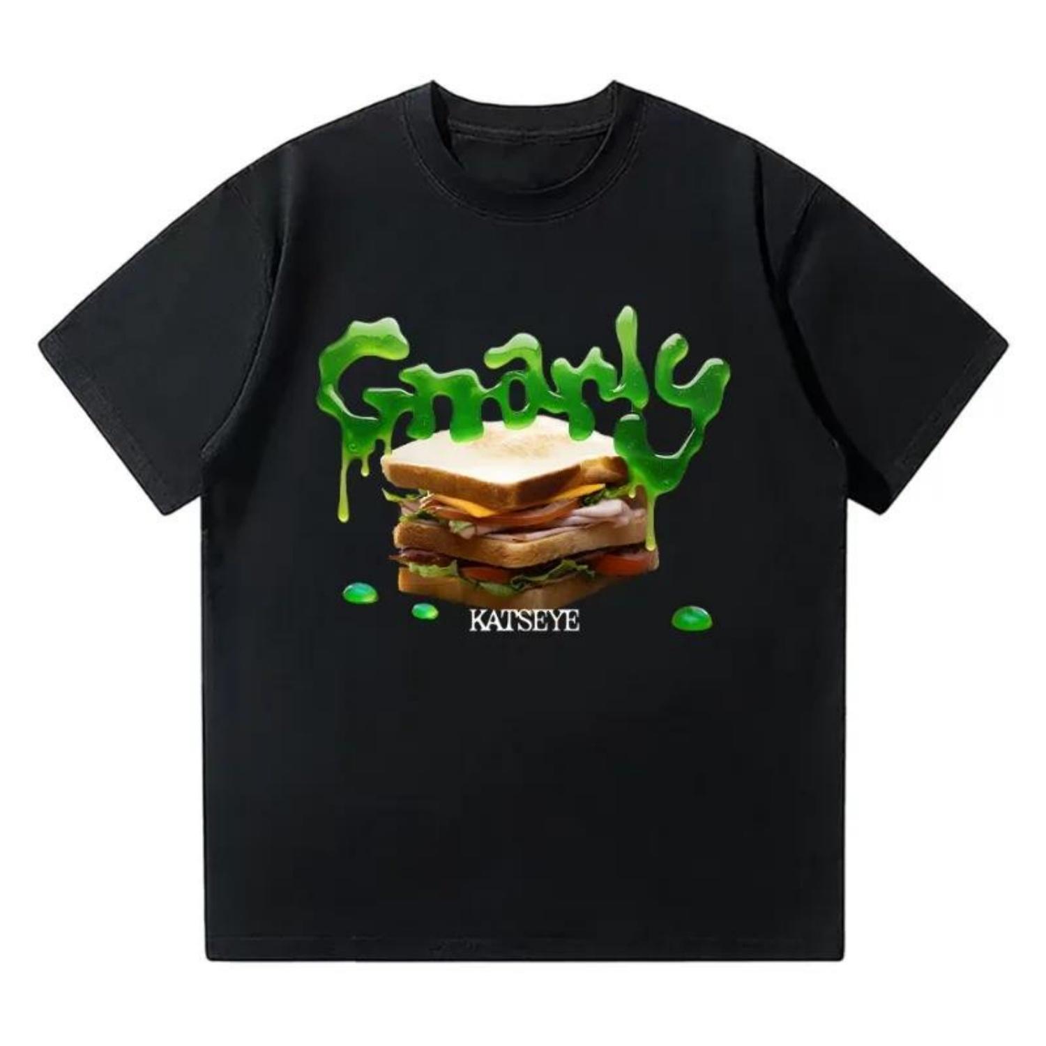 KATSEYE Gnarly Футболки Мода Креативный Дизайн Мужские Женские Хлопковые Футболки Корейский Стиль Kpop Повседневные С Коротким Рукавом Круглый Вырез Y2K Футболка S чёрный