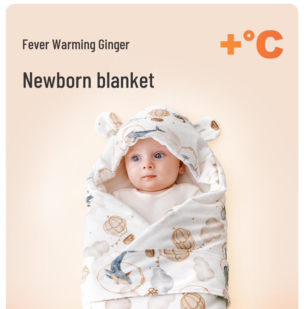 Class A Detachable Newborn Swaddle Blanket: Thick Anti-Startle Autumn/Winter Receiving Blanket for Delivery Room