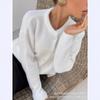 Russia Cross-border Hot Sale Spring and Autumn Imitation Mink White Knitted Cardigan Women's Lazy Wind Winter Loose Sweater Jacket