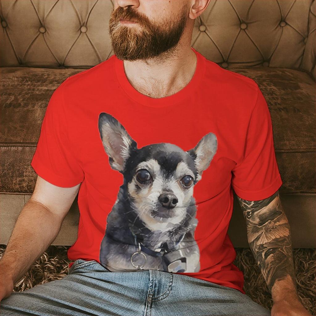Fun Vintage Chihuahua Unisex Unisex Tshirt Fashion Cartoon Dog Lovers Gifts Male Short Sleeve Tshirts