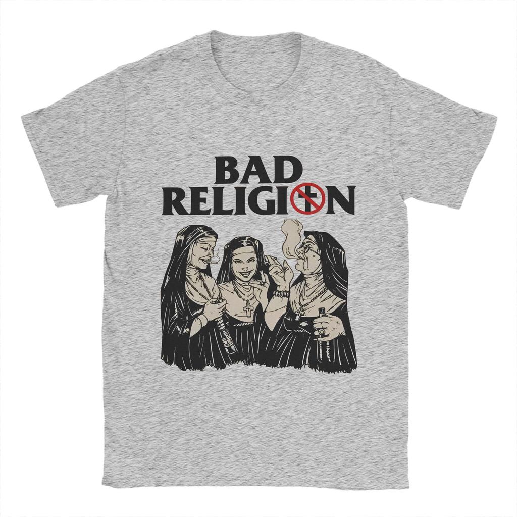 Casual Bad Religion  T-Shirts Men Crew Neck 100% Cotton T Shirts  Short Sleeve Tee Shirt Classic Tops
