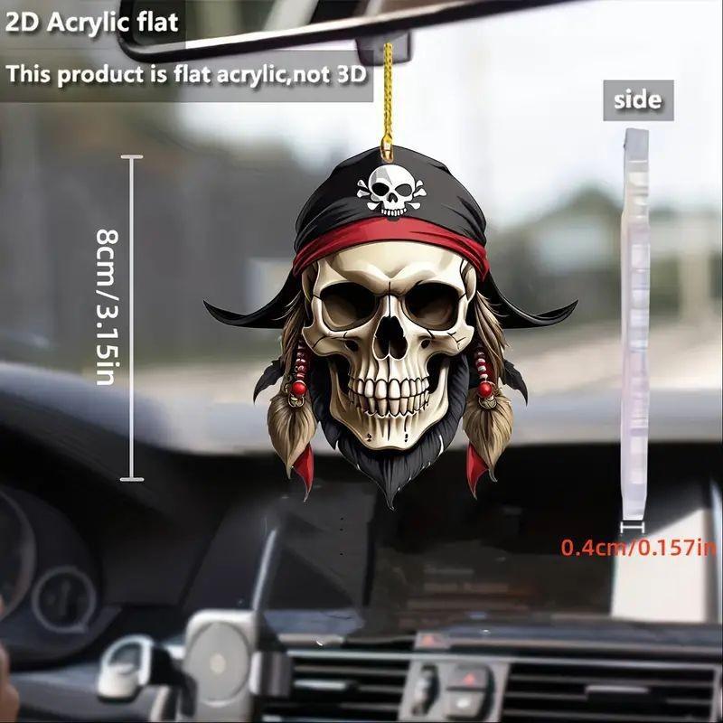 Acrylic Car Delightful Interior Decor Festive Cartoon Halloween Mirror Pendant