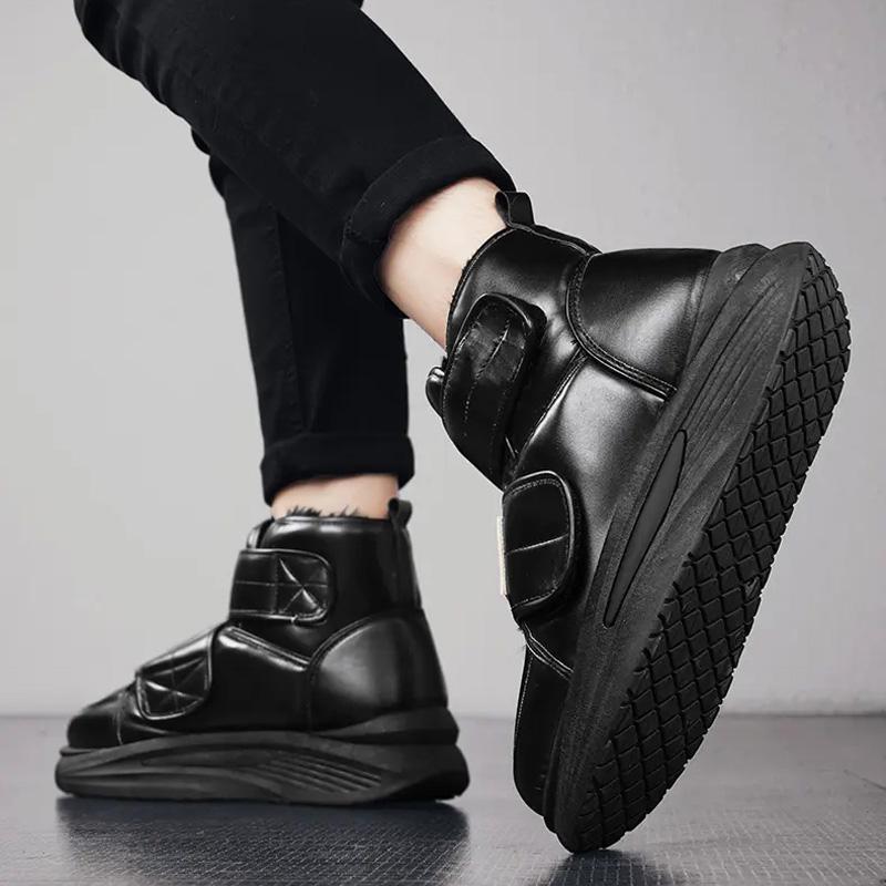 Модные мужские ботинки из бархата — фото 7