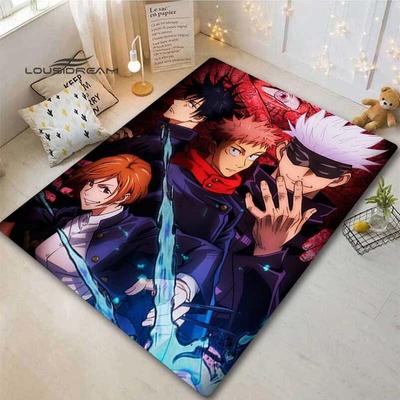 Teppich Wohnzimmer Jujutsu Kaisen Home Decor Teppich Spielmatten Dekor Schlafzimmer Teppiche Kinderspiel Lounge Teppiche Esstisch Matte