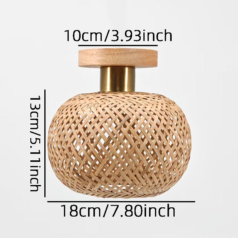 

Ретро светодиодный бамбуковый плетеный потолочный светильник для коридора, гостиной, потолочный светильник E27, плетеные лампы, декоративные светильники As Photos