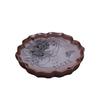 Butterfly Fragrance Zisha Tea Tray: Handmade Relief Carved Dry Brewing Kettle Holder in Retro Style