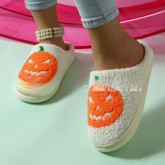Fashion House Fuzzy Slipper Men Male Ghost Face Blue Evil Eye Home Shoes Plush Winter Warm Indoor Floor Non Slip Women Female Halloween