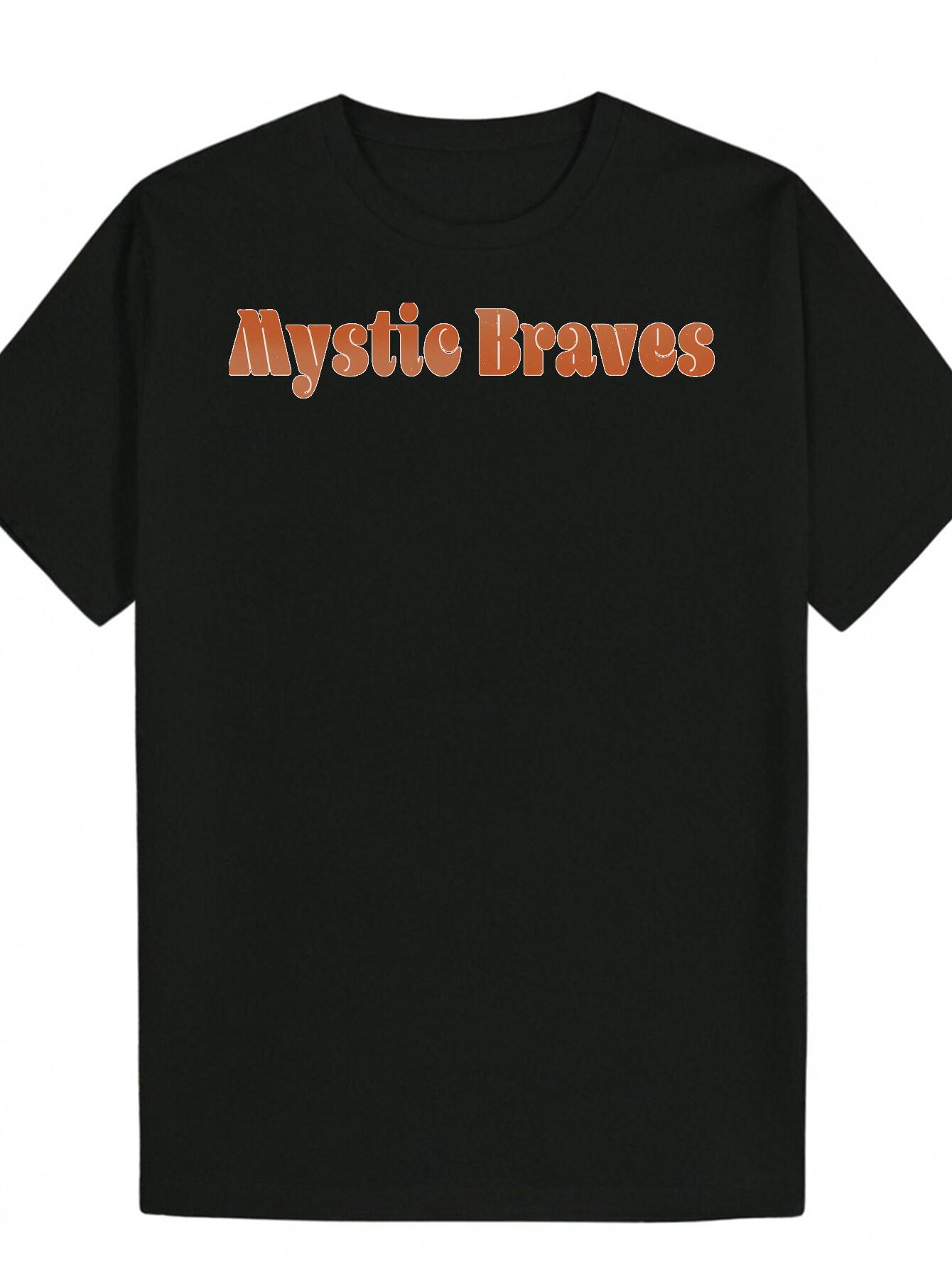 

Short Sleeve T-shirt - White with Bold Orange Mystie Letter Print XXXXL