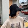 Simple Thin Bucket Hat Foldable Sun Protection Cap Soft Raw Edge Fisherman Hat  Travel