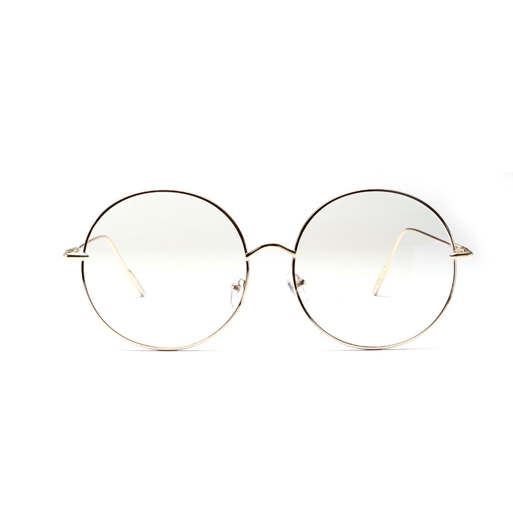 19518 Rahmen Metall Großer Rahmen Rund Flachspiegel Damen Große Gesichtsabdeckung Fleisch Retro Dünner Rahmen Brille Herren