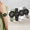 Black Case Women's Watch Gradient Green Casual Watches Fashion Quartz Wristwatch Lady Girl