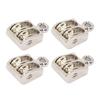 4 Pcs Double Pulley Block 100KG 220LBS Bearing Zinc Alloy Crane Lifting Dual Pulley Roller