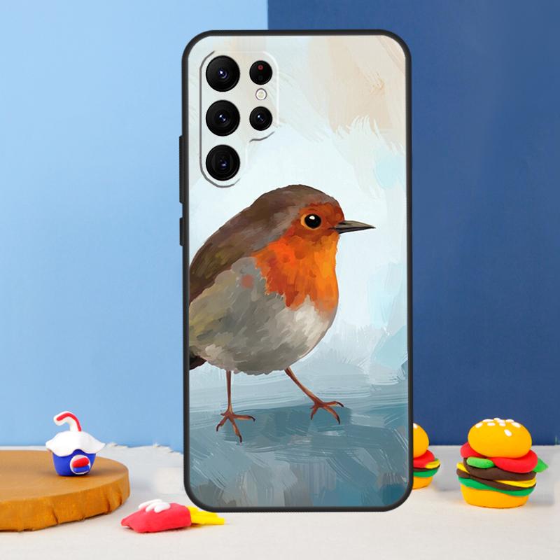 Chubby Bird Phone Case For Samsung Galaxy S24 S25 Ultra S9 S10 S20 S22 S21 S23 Plus S24 FE Cover Coque