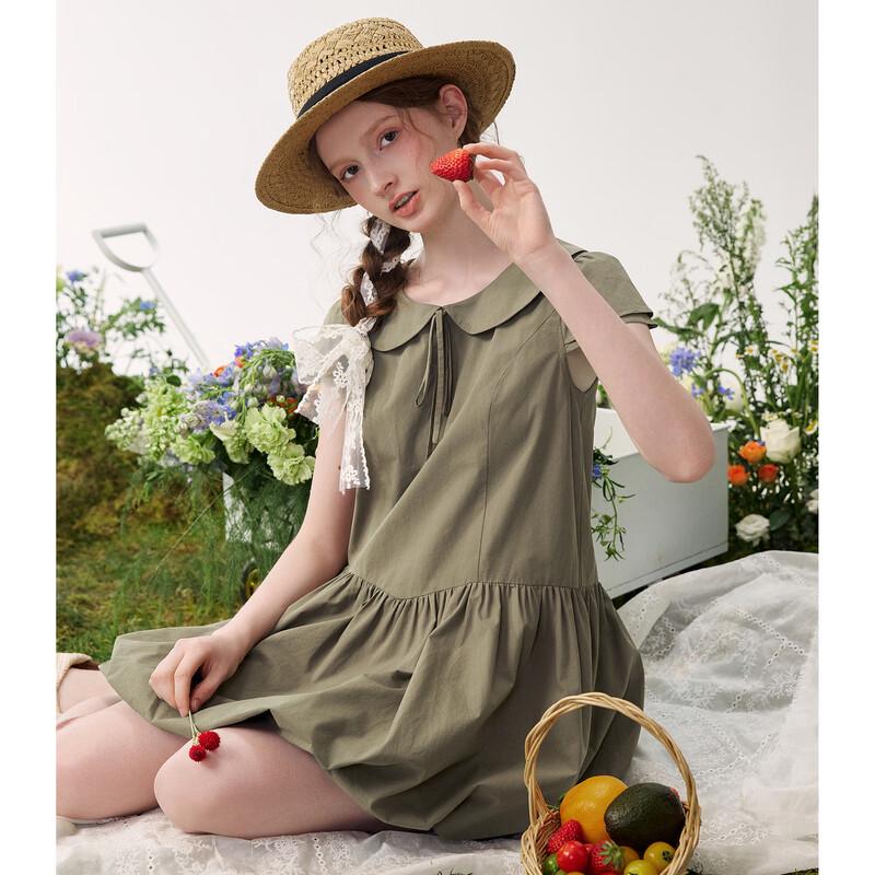 TonLion Women's Peter Pan Collar Dress