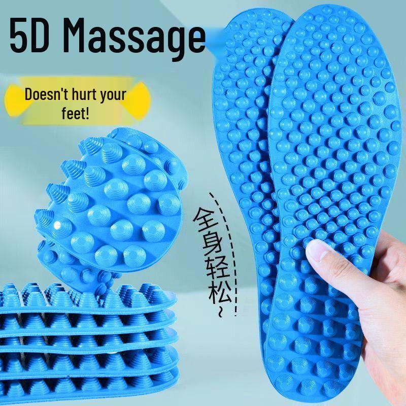 Blue Acupressure Mat with Pebble Foot Massage for Pain Relief