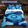 Biancheria da Letto a Tema Napoli FC Set 3 Pezzi Copripiumino Biancheria da Letto Decorativa Per Camera Adolescenti Decorazione Casa
